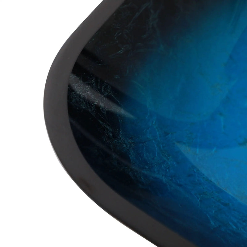Artistic Vessel Sink With Faucet And Pop Up Drain - Blue by HouseOfZazla