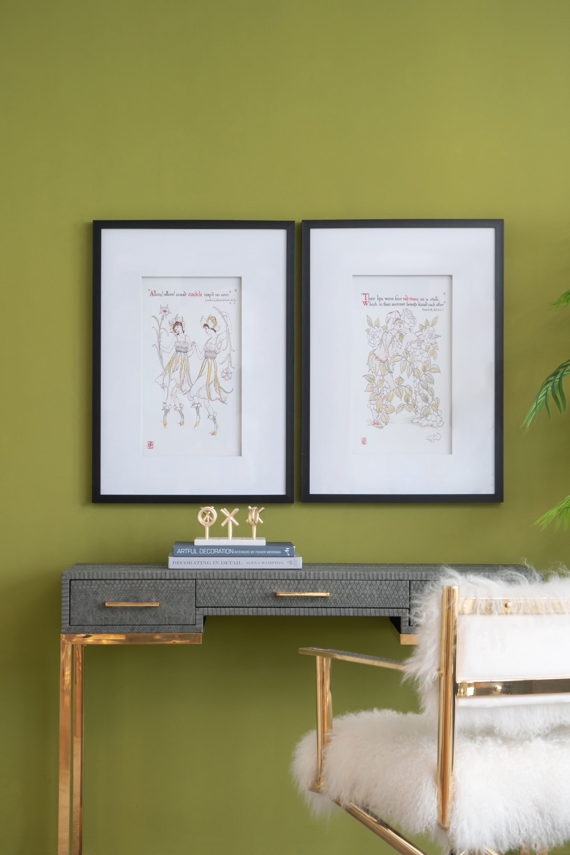Set of 2 Wall Arts with Black Frames by HouseOfZazla
