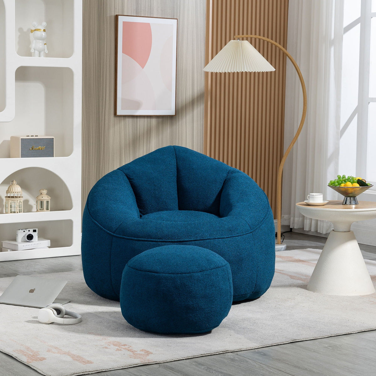 High Pressure Foam Bean Bag Sofa Chair with Footrest – Multiple Colors, photo 20 of 24