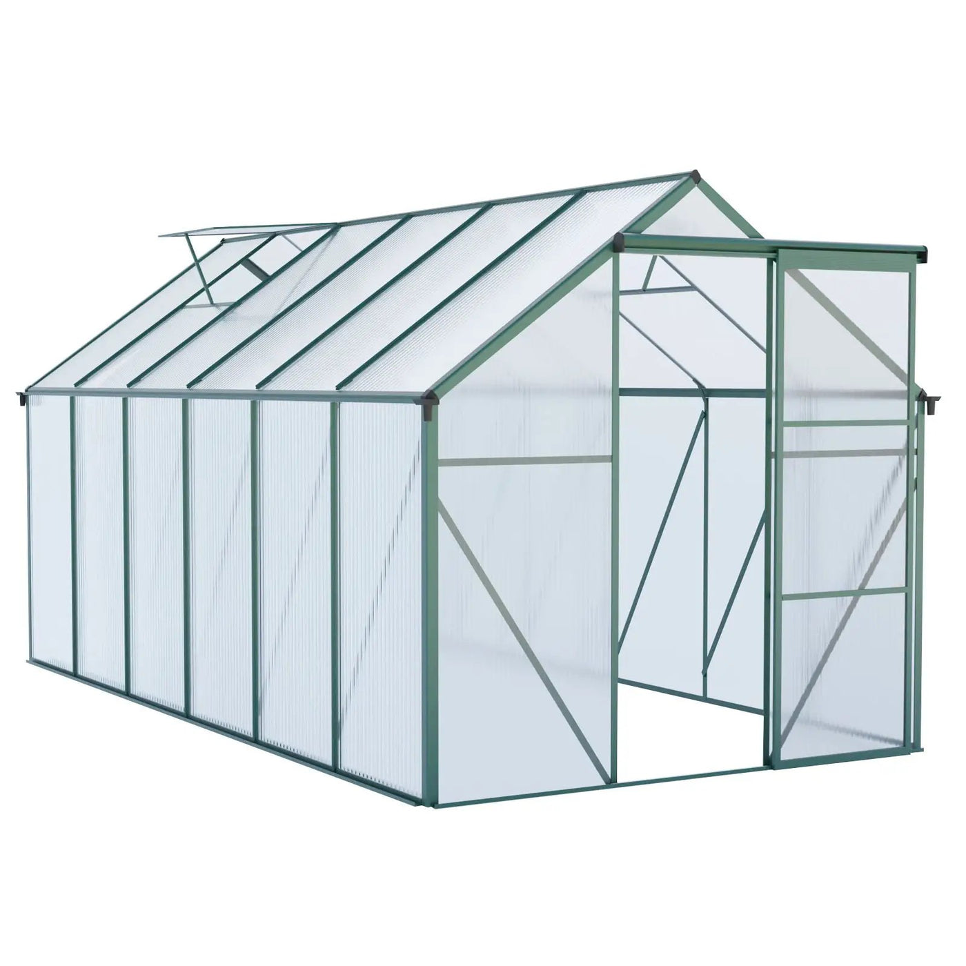 Polycarbonate house Raised Base And Anchor Aluminum Heavy Duty Walk-In houses For Outdoor Backyard In All Season by HouseOfZazla