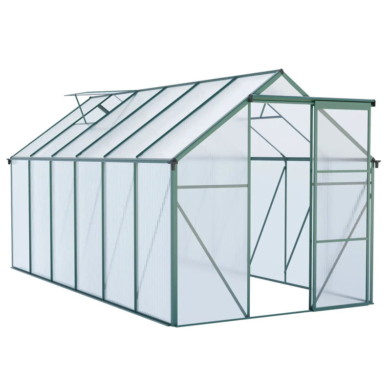 Polycarbonate house Raised Base And Anchor Aluminum Heavy Duty Walk-In houses For Outdoor Backyard In All Season by HouseOfZazla