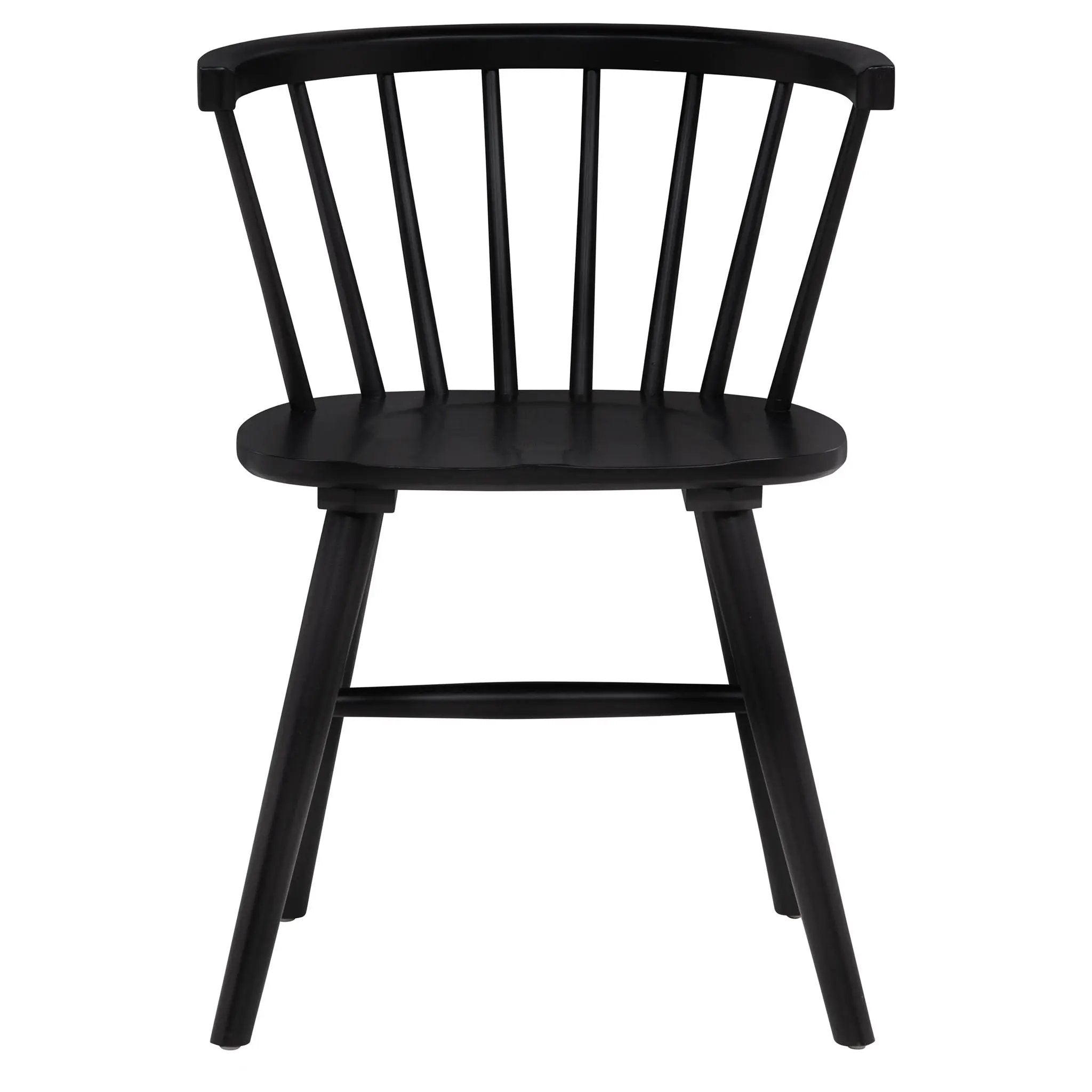 Jeffries Windsor Wood Dining Side Chair Black (Set of 2) by Unique Piece Furniture