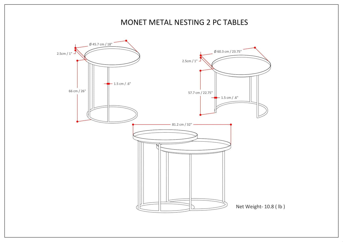 Monet - Metal Table by HouseOfZazla