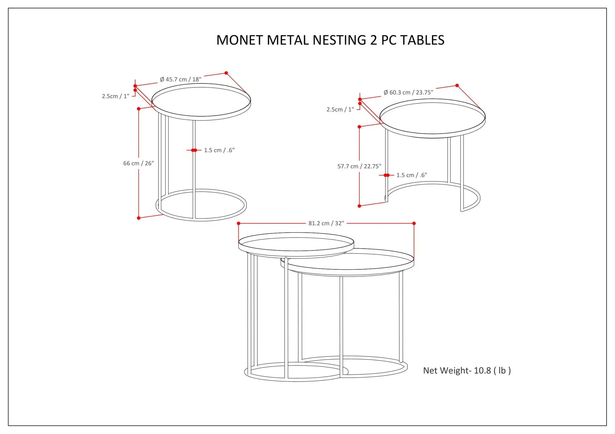 Monet - Metal Table by HouseOfZazla
