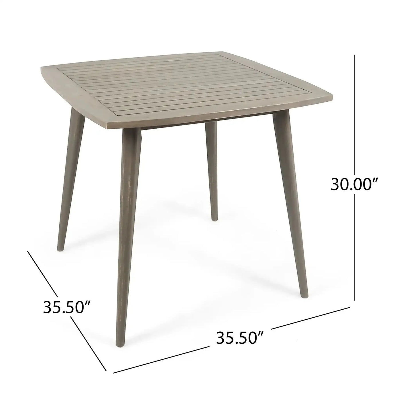 Modern Indoor Square Acacia Wood Dining Table with Toothpick Leg Design by HouseOfZazla