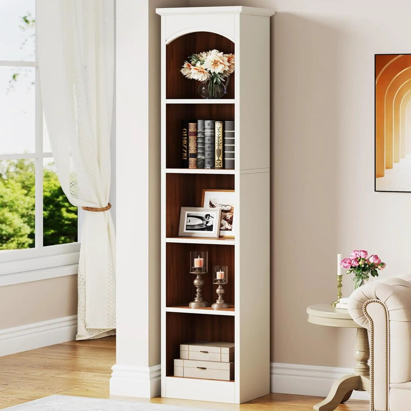 5 Tier Library Bookcase For Living Room by HouseOfZazla