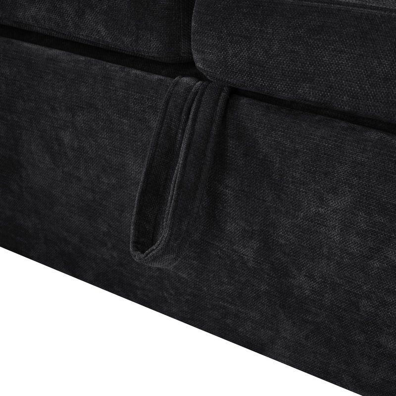 Modern L Shaped Sectional Sofa Bed With Hidden Storage Upholstery