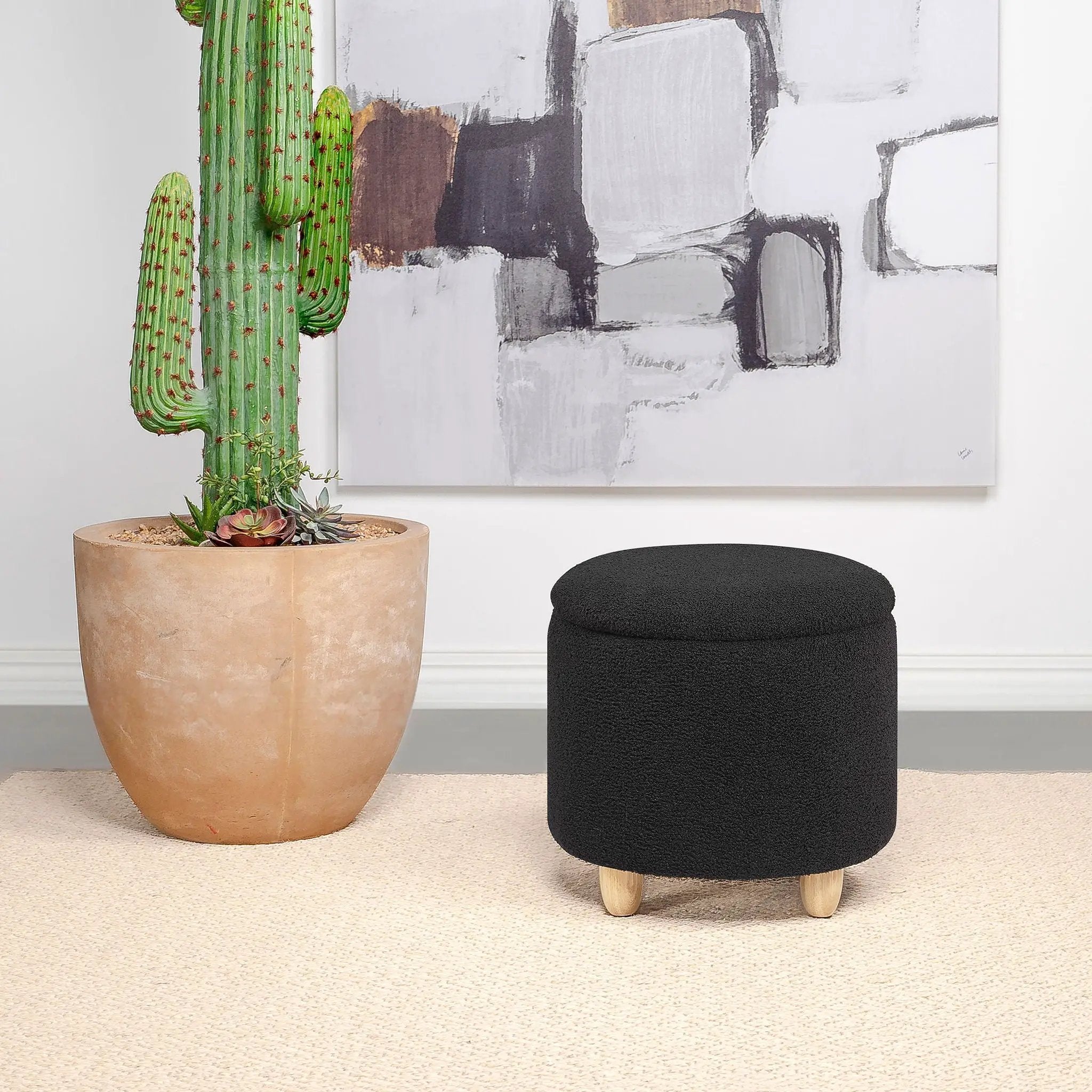 Corvair - Round Storage Ottoman by HouseOfZazla