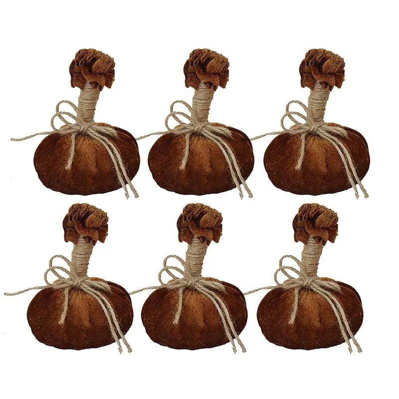Pumpkin Ornament For Holiday Harvest Festival Fall Festival & Thanksgiving (Set of 6) by Unique Piece Furniture