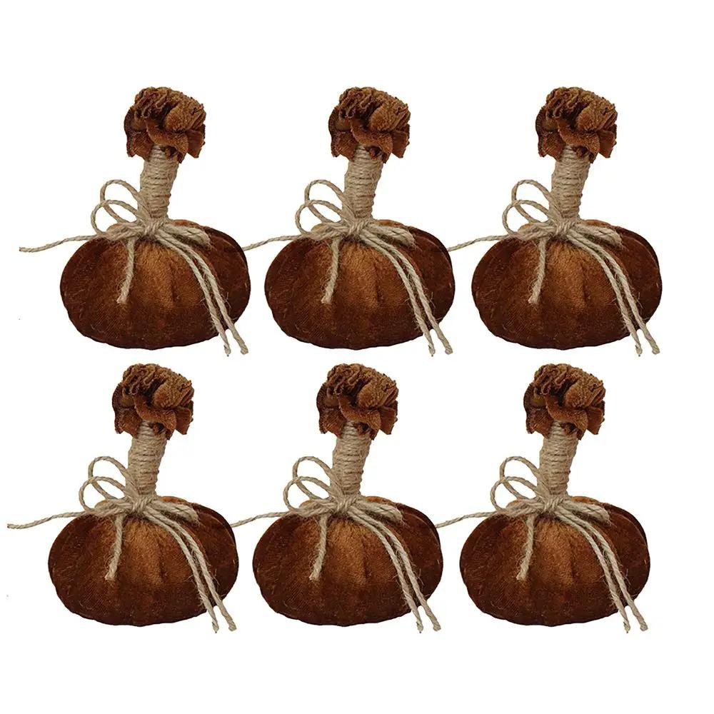Pumpkin Ornament For Holiday Harvest Festival Fall Festival & Thanksgiving (Set of 6) by Unique Piece Furniture