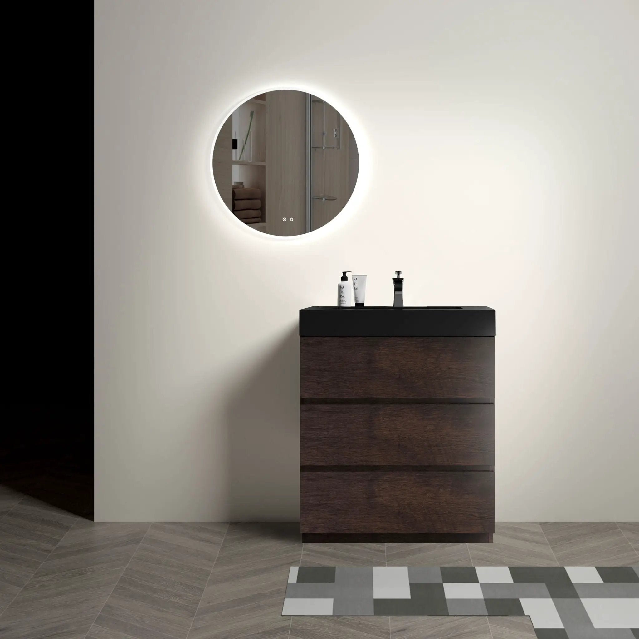 Alice - Bathroom Vanity With Large Storage Freestanding Bathroom Vanity, Sink For Modern Bathroom, One-Piece Sink Basin Without Drain And Faucet by Unique Piece Furniture