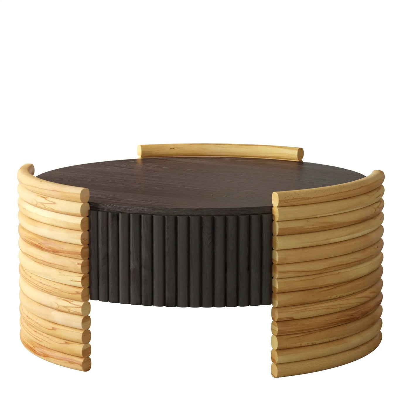 Modern Colorblocked Striped Coffee Table With Flip Top Storage by HouseOfZazla