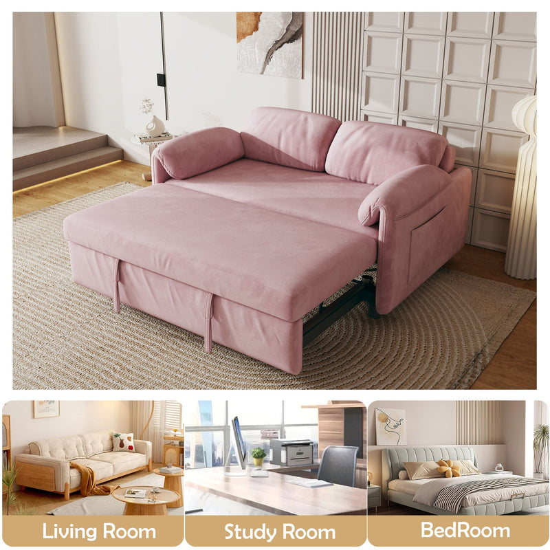 Sofa, Dual Purpose Lounge With Retractable Queen Size Bed by HouseOfZazla