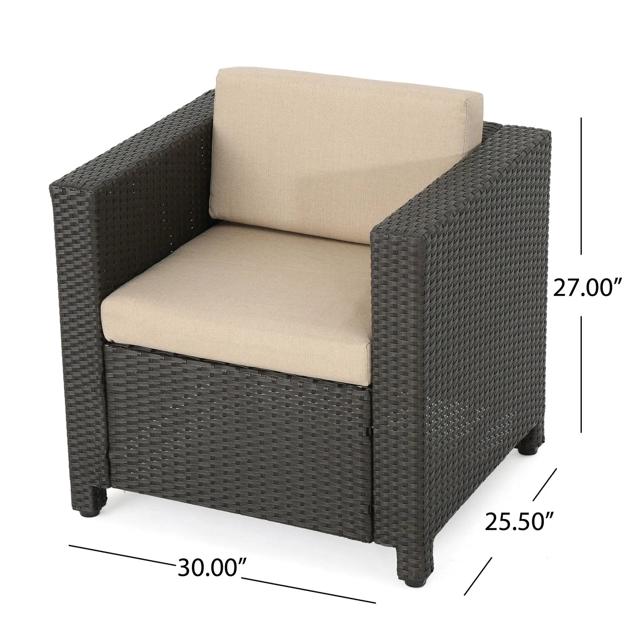 Stylish Outdoor Club Chair With Weather Resistant Cushions by HouseOfZazla