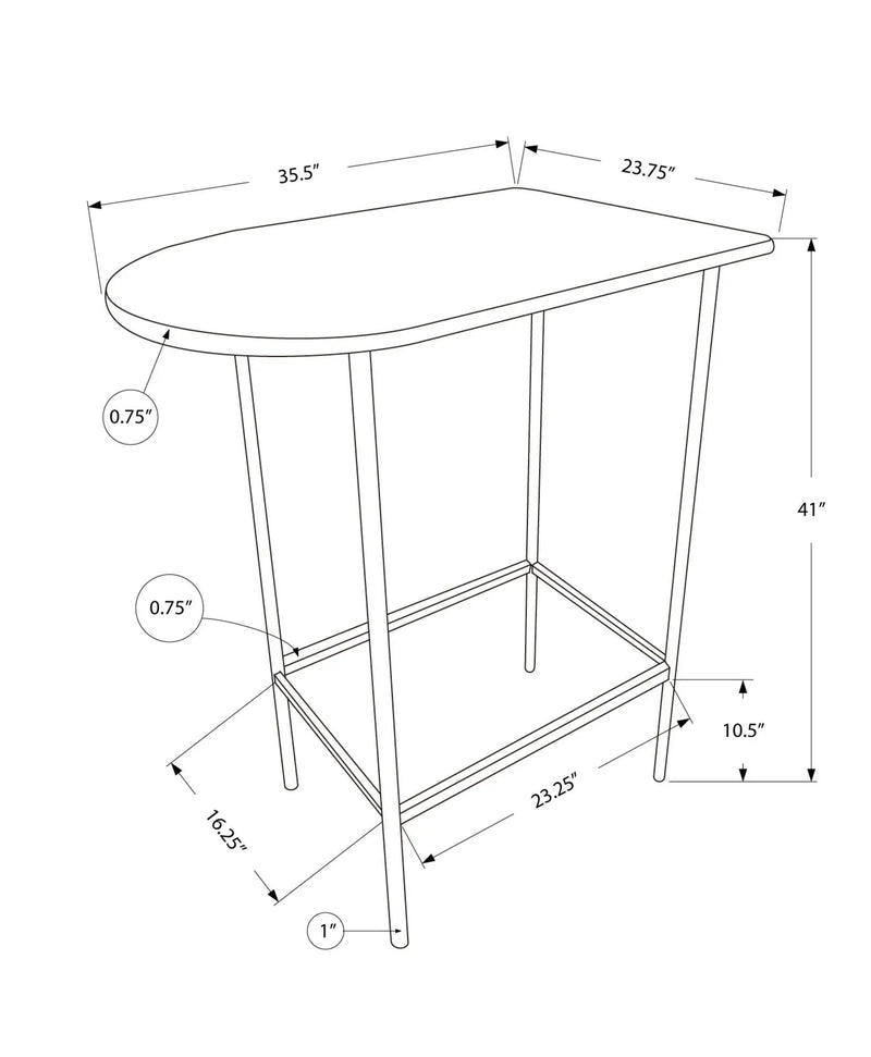 Home Bar Table With Bar Height Small Rectangular For Kitchen by HouseOfZazla