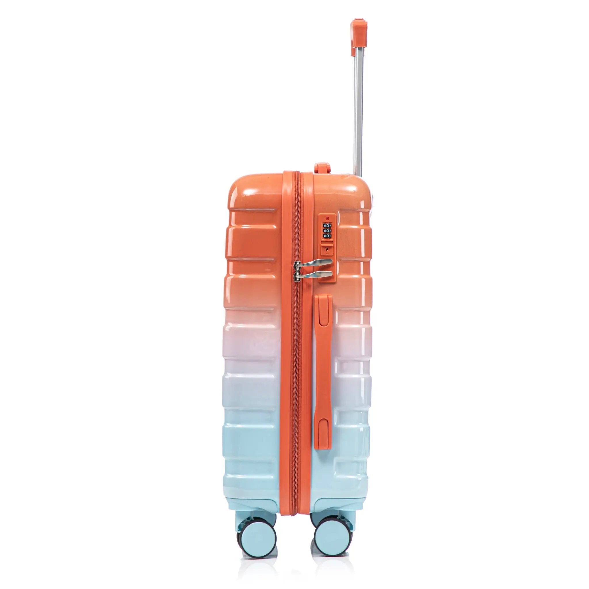 2 Pc PC Spinner Wheel Luggage Set with Gradient Color and Lock by HouseOfZazla