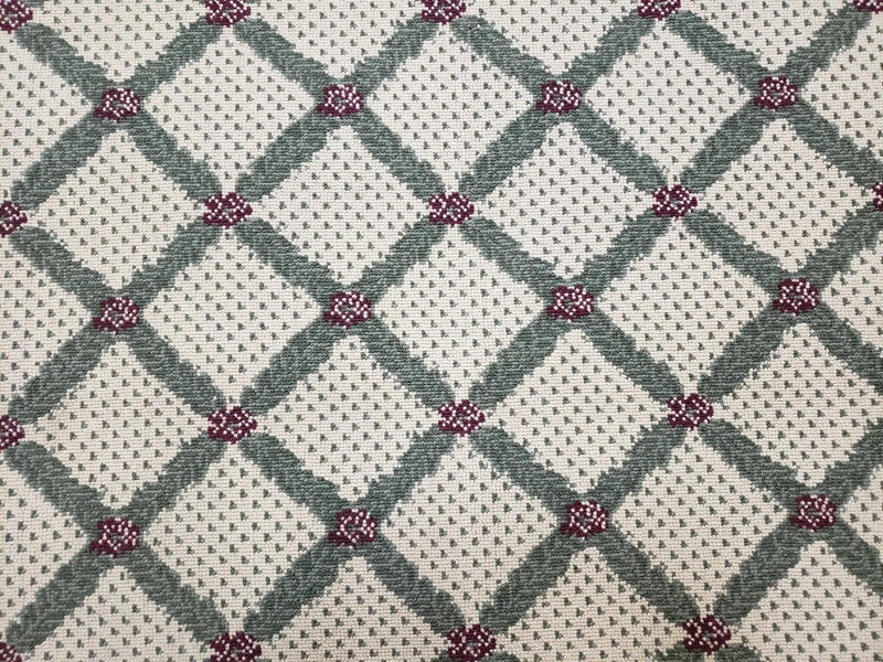4x5 Panel Design Rug, 4' x 5' Power-Loomed Vintage Rug, Beige & Pine Green Carpet by Jewel Rugs