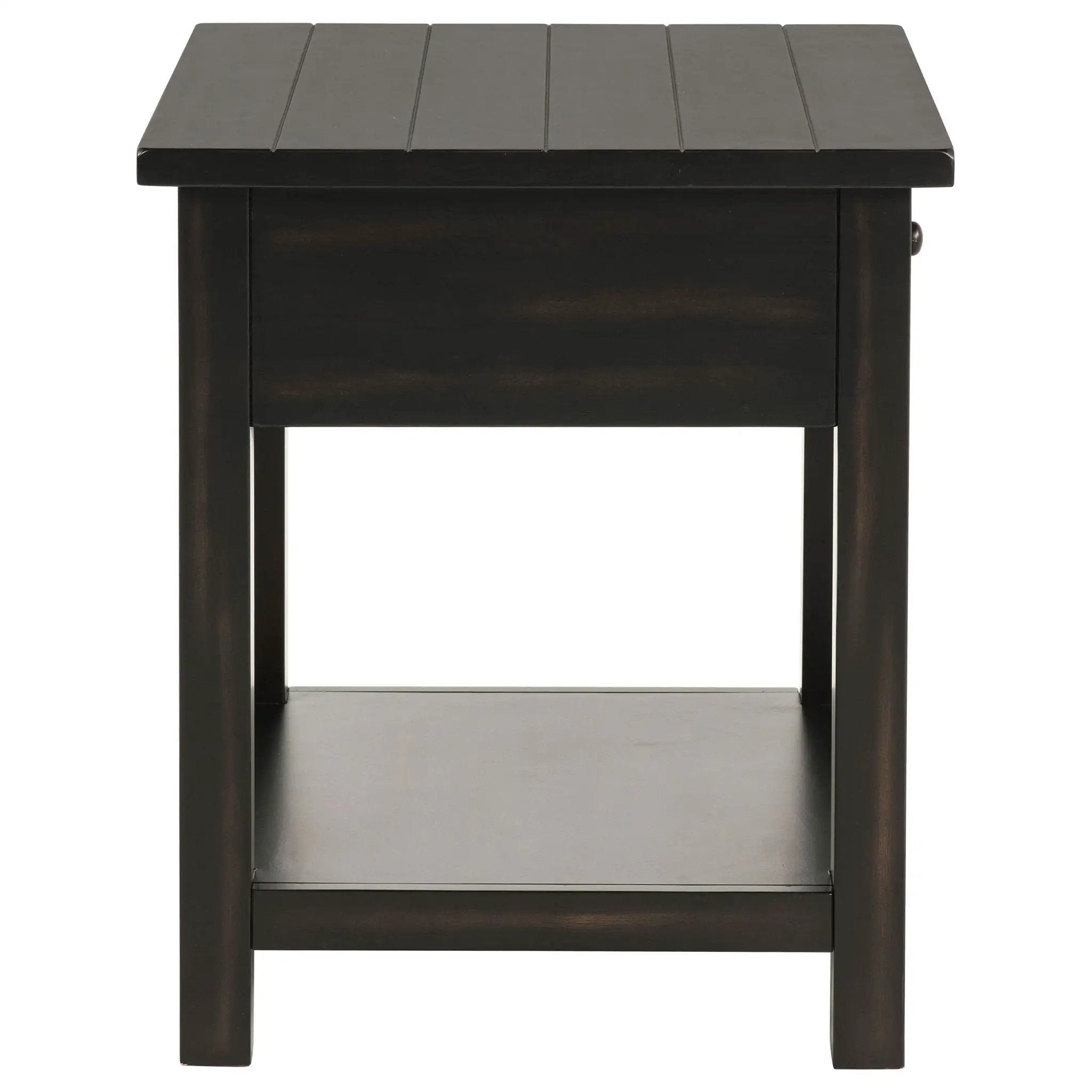 Payne 1-drawer Wood End Table with Shelf Distressed Java by Unique Piece Furniture