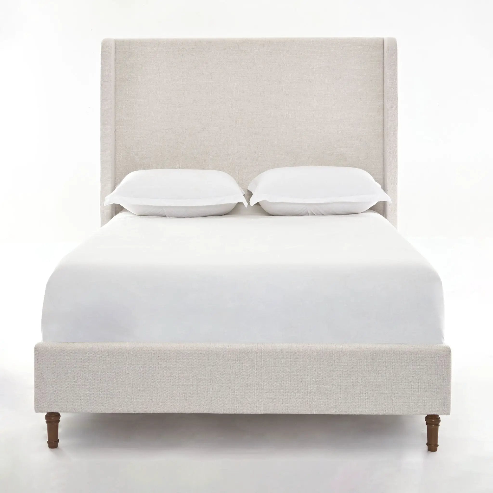 Harper - Tall Headboard Upholstered Bed / High Headboard / Elegant Simplicity / No Box Spring Needed by HouseOfZazla