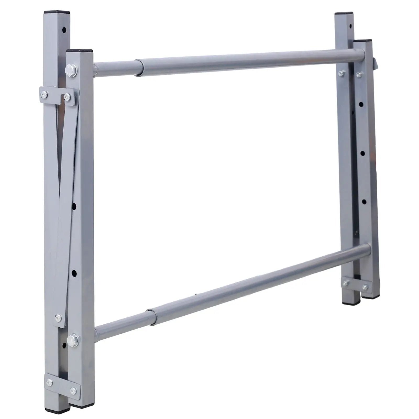 Wall-Mounted Folding Tire Storage, 30.5 To 50.5" Wide, Supports 300 Pounds - Silver by HouseOfZazla