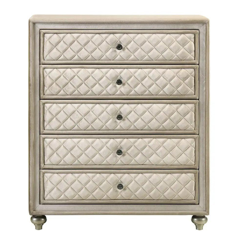 Lucienne - Chest - Beige Velvet by Unique Piece Furniture