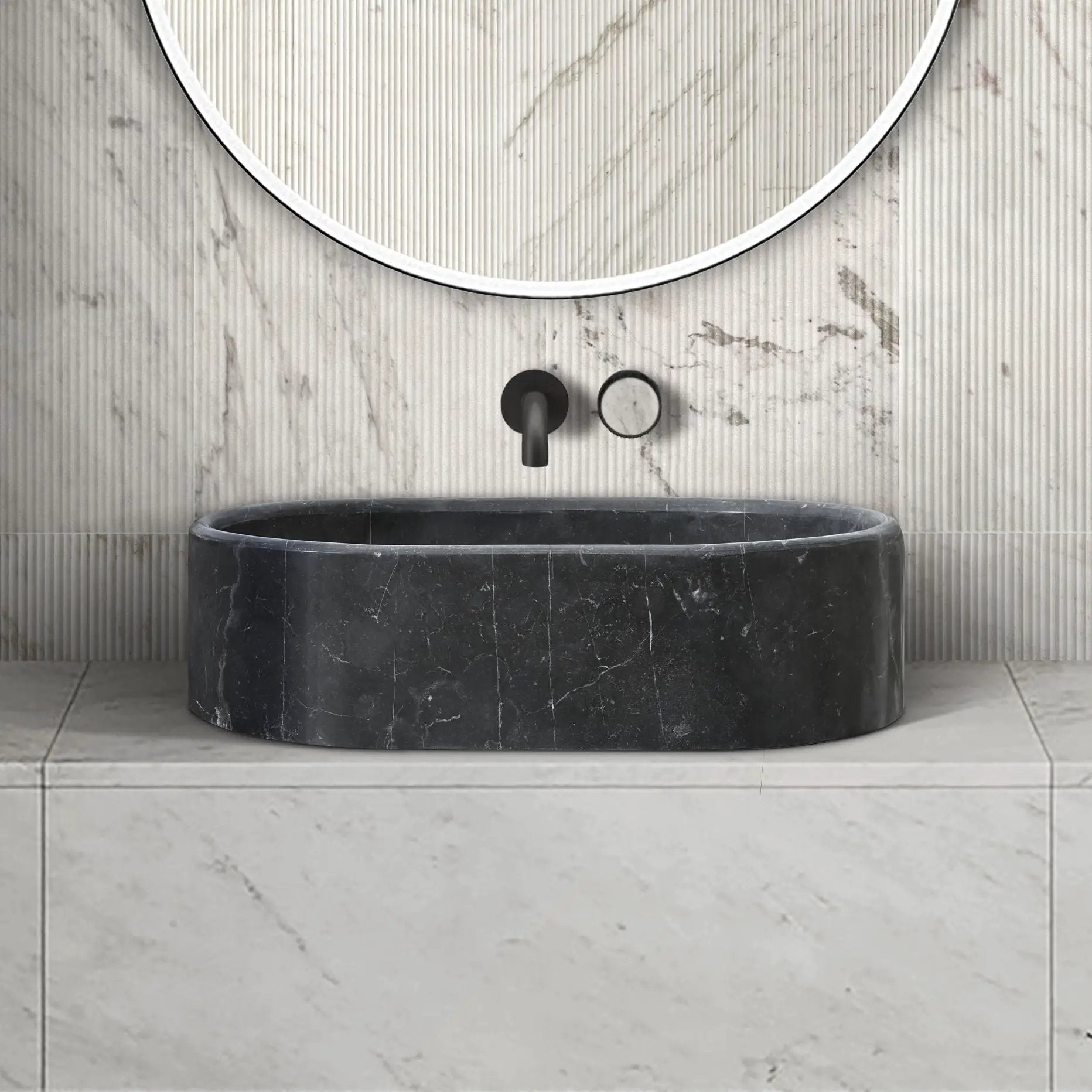 Bathroom Vessel Sink, Semi Polished Surface by HouseOfZazla