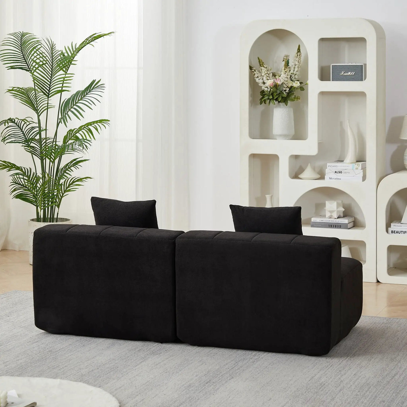 Modular Sectional Sofa With 2 Pillows, Symmetrical Design by HouseOfZazla