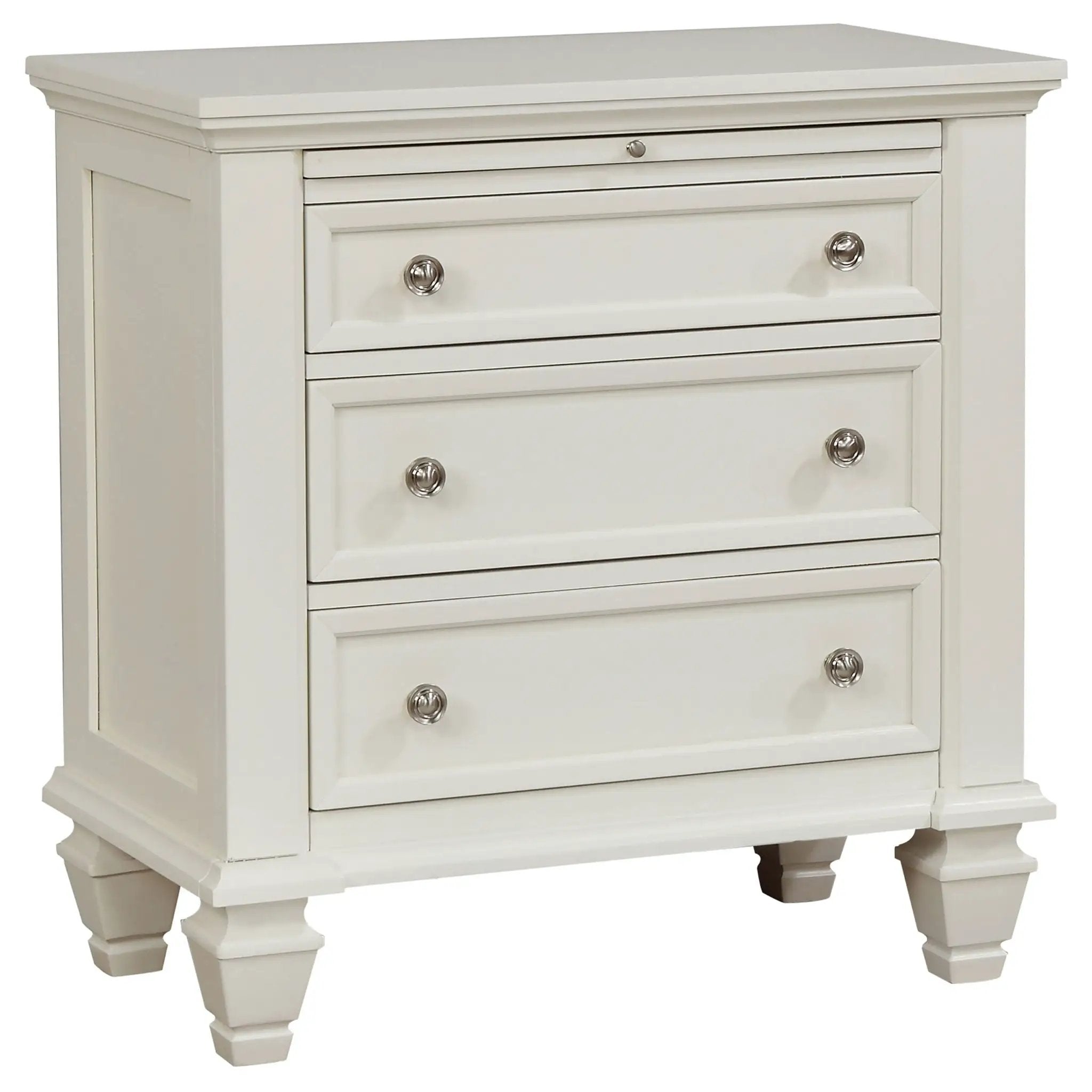 Sandy Beach 4-piece Eastern King Bedroom Set Cream White by Unique Piece Furniture
