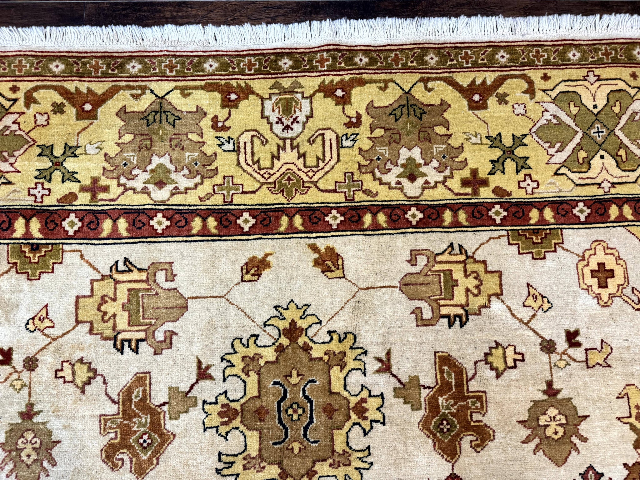 Turkish Oushak Rug 9x12, Oat Color, Wool Carpet by Jewel Rugs