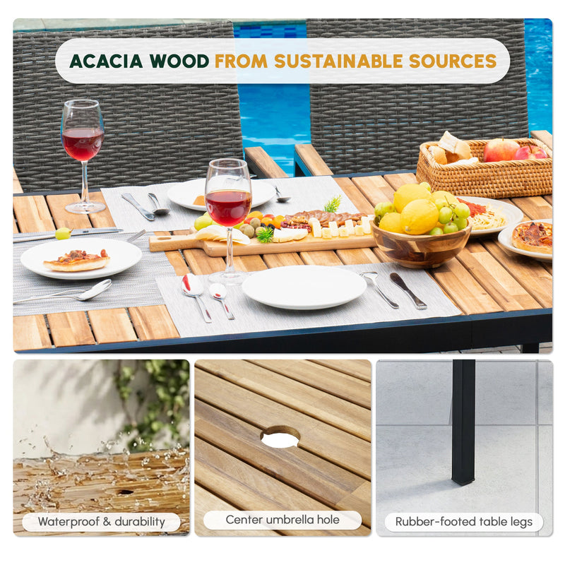 All Weather 7-Piece Patio Dining Table Set by HouseOfZazla
