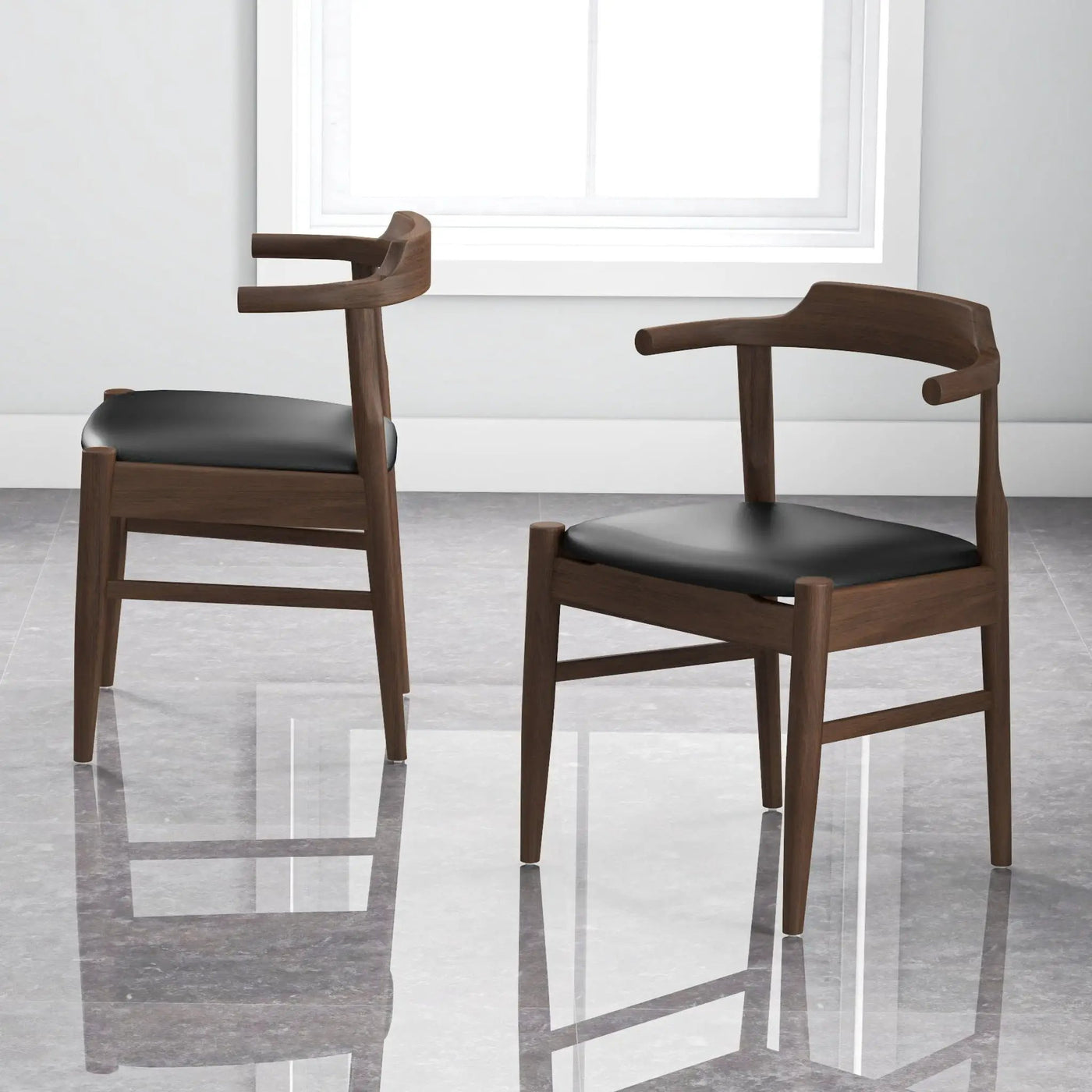 Leon - Mid-Century Modern Dining Chair (Set of 2) by HouseOfZazla