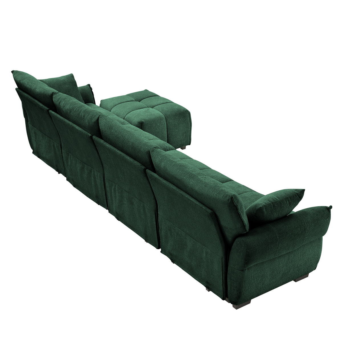 Modular 4-Seater Sofa With Ottoman by HouseOfZazla