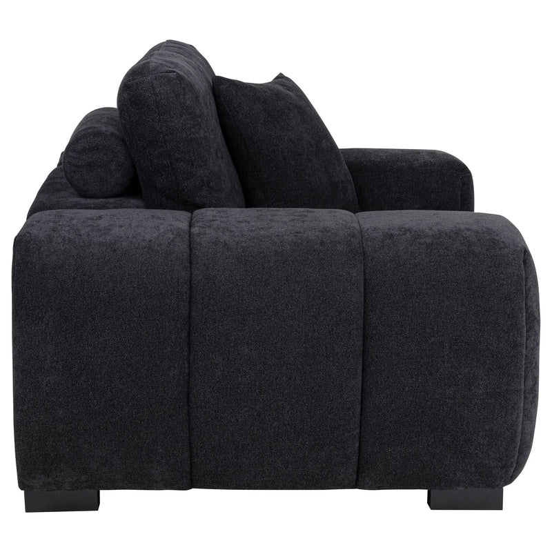 Octavia Upholstered Track Arm Accent Chair Black by Unique Piece Furniture
