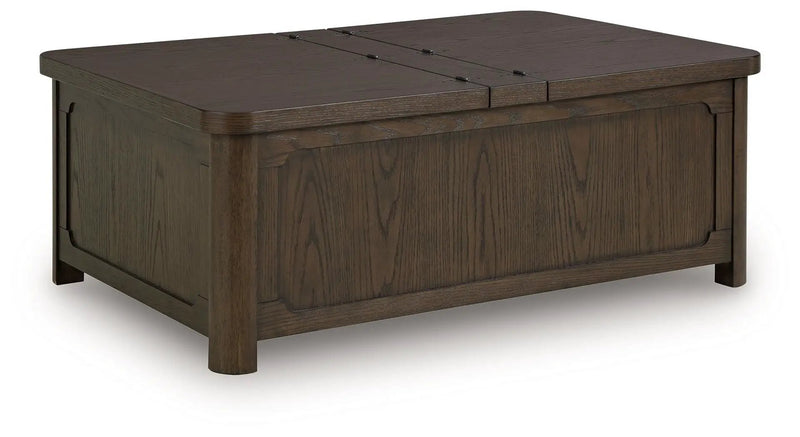 Breckington - Cocktail Table With Storage - Dark Brown by Unique Piece Furniture