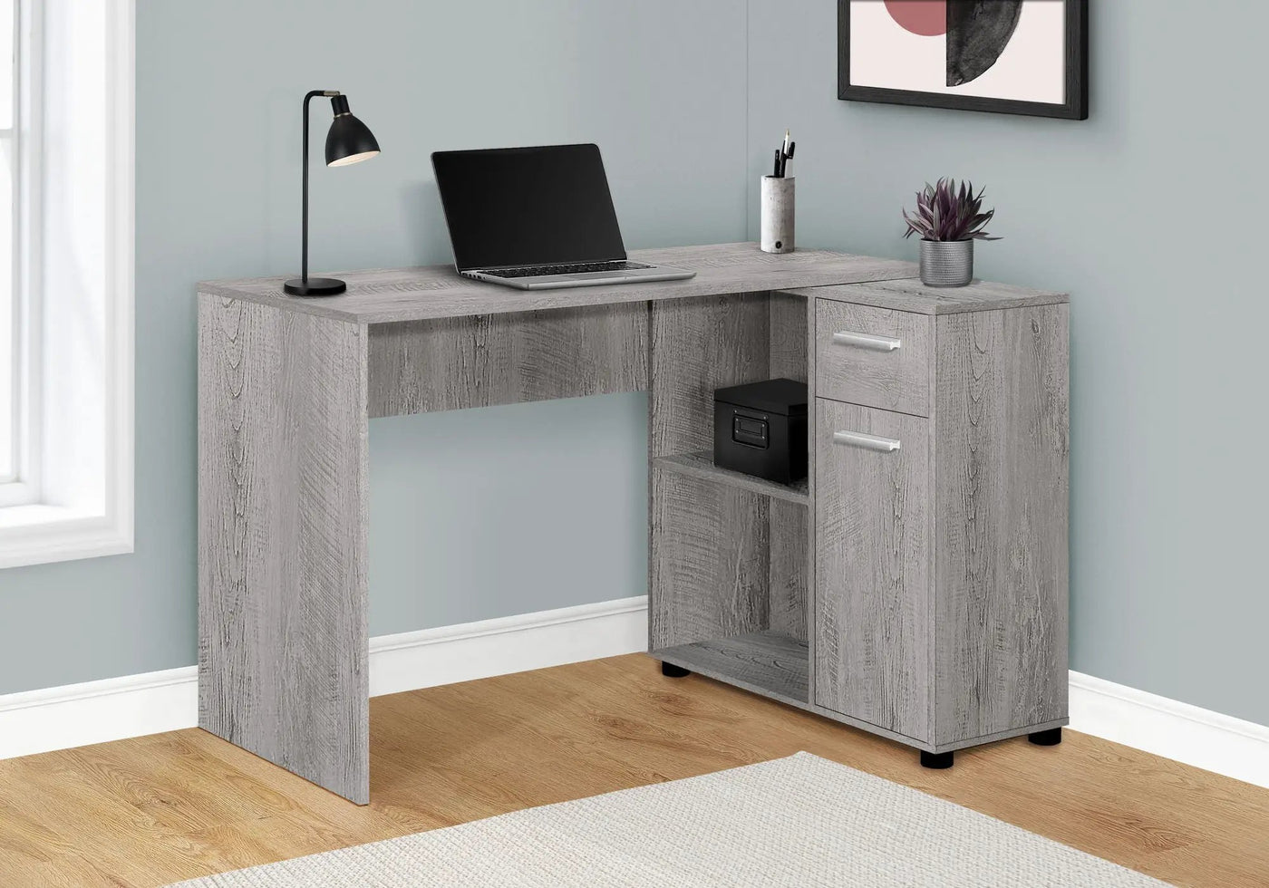 Computer Desk, Home Office, Corner, Storage Drawers, L Shape, Contemporary & Modern by HouseOfZazla