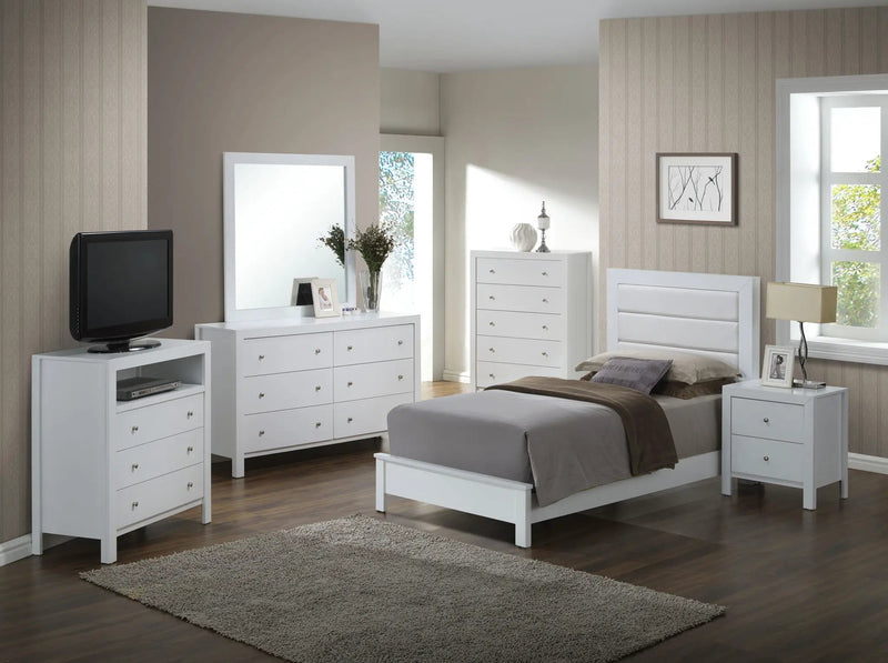Transitional Modern Design Bed by Unique Piece Furniture