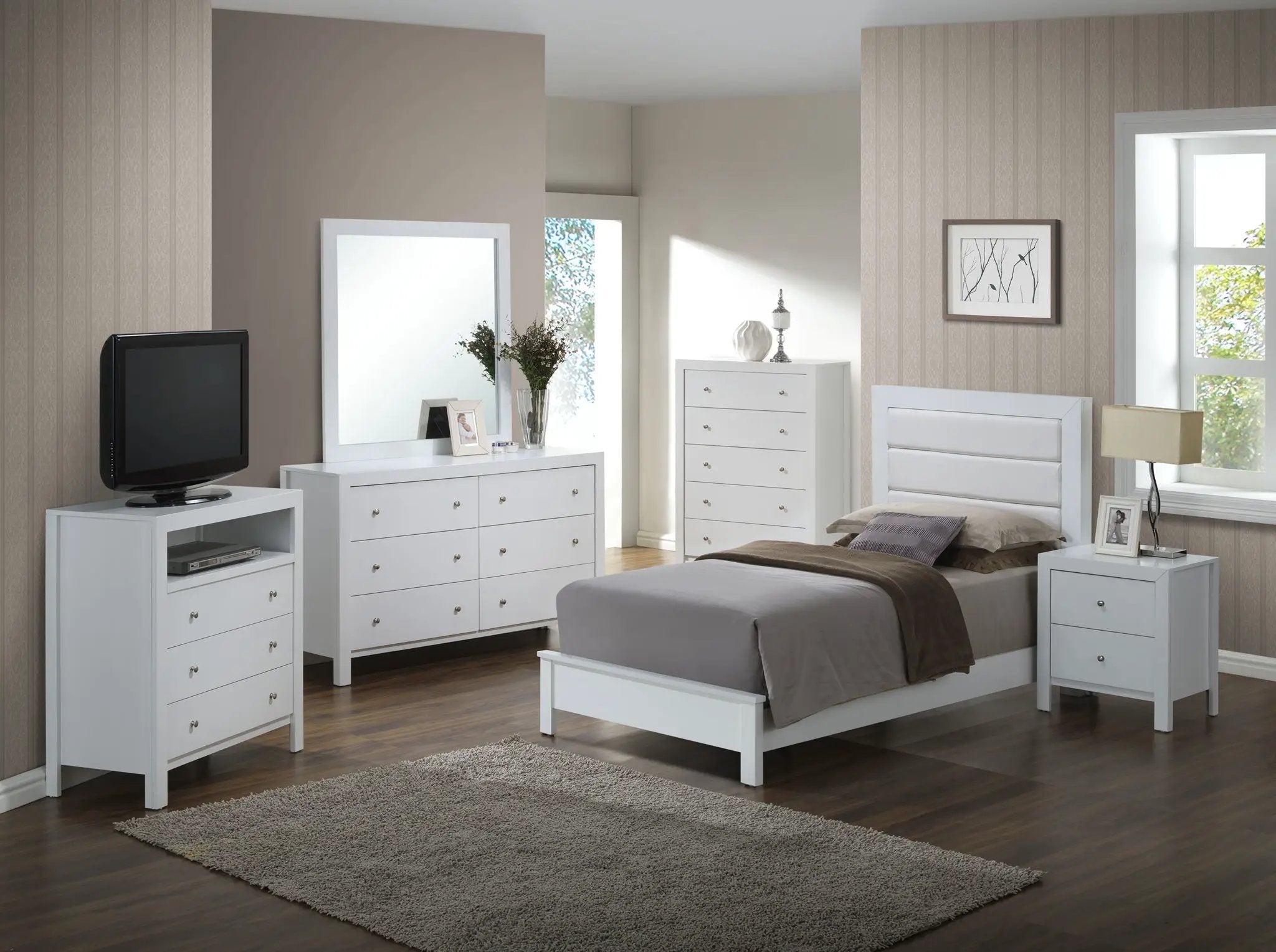 Transitional Modern Design Bed by HouseOfZazla