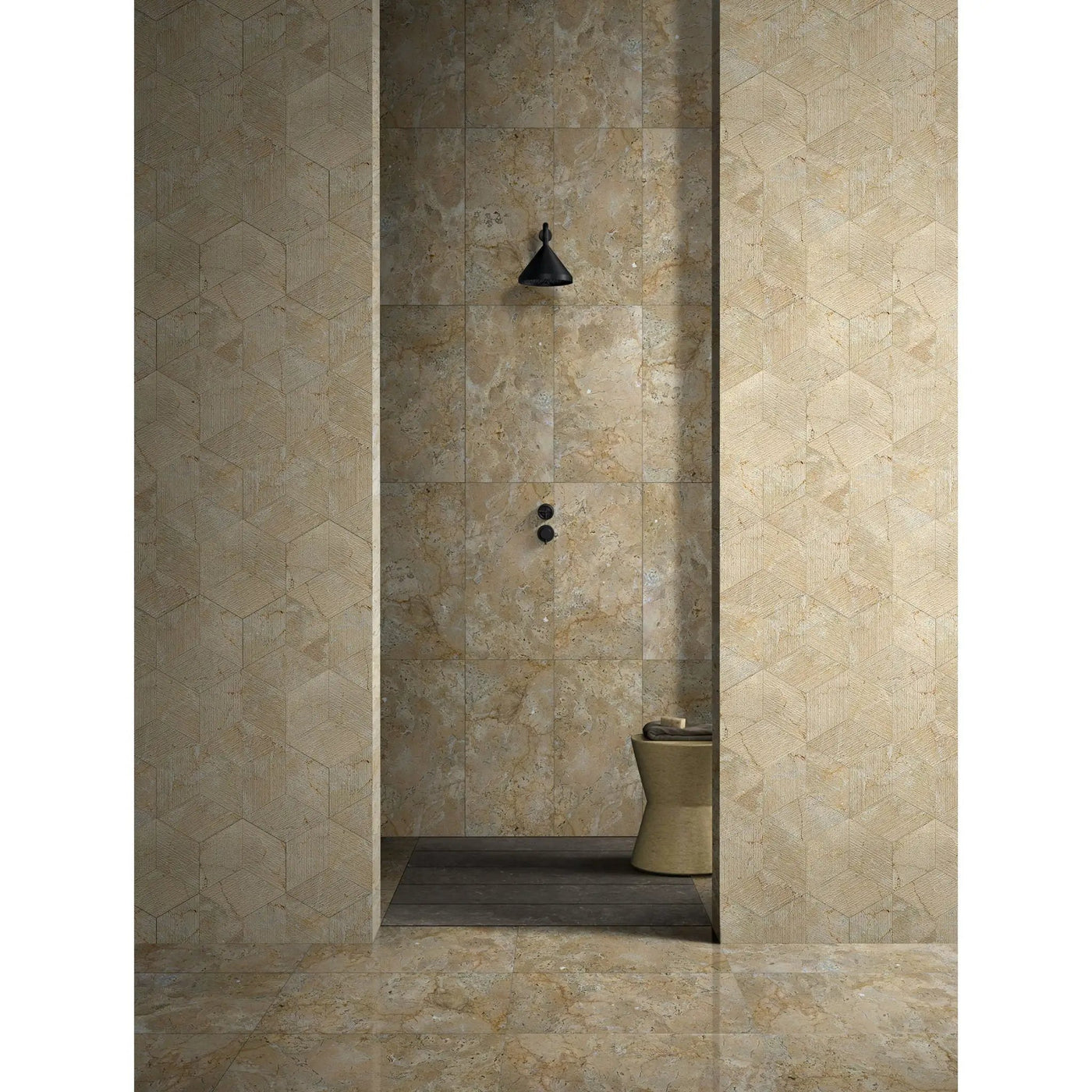 Hexagon Natural Marble Polished Tile For Wall And Floor (Set of 12) by HouseOfZazla