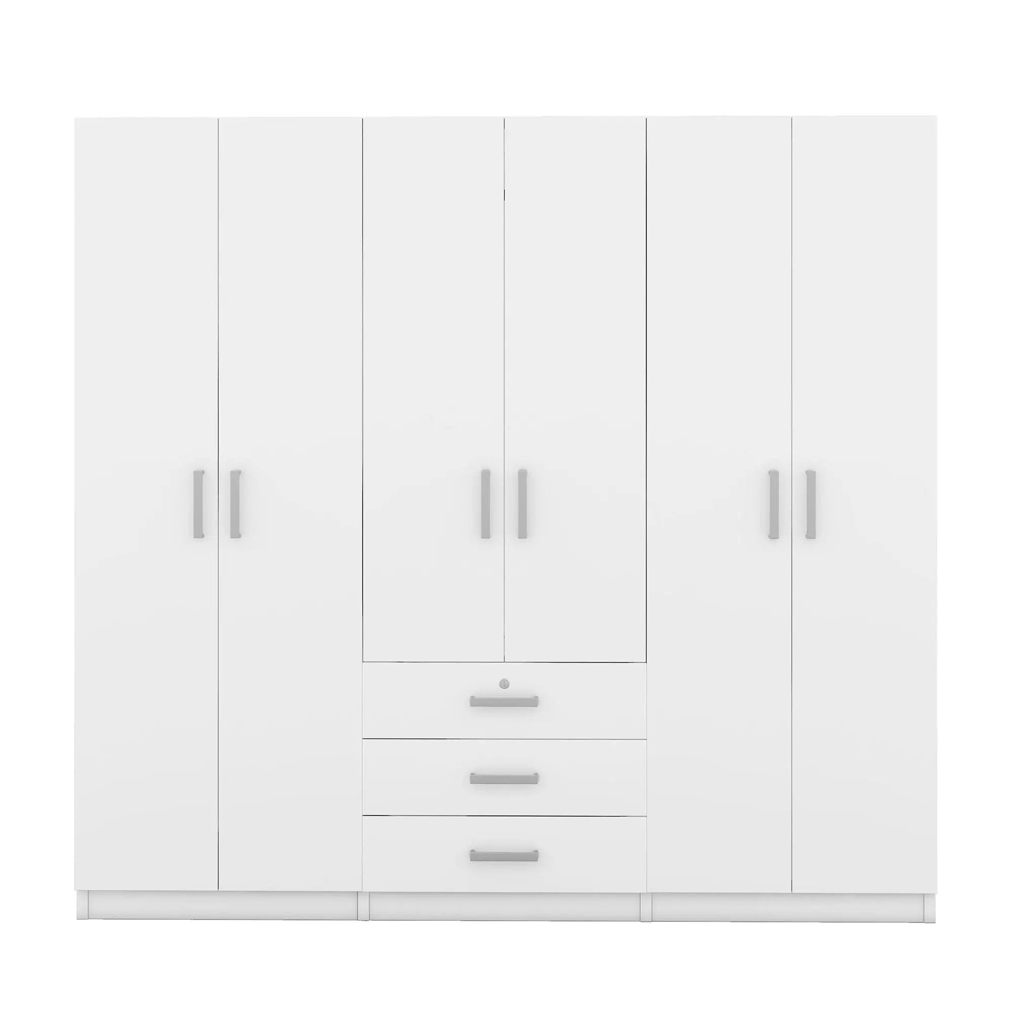 6 Doors Wardrobe Storage For Bedroom, With Big Drawers by Unique Piece Furniture