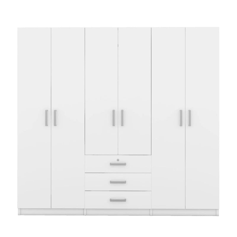 6 Doors Wardrobe Storage For Bedroom, With Big Drawers by HouseOfZazla