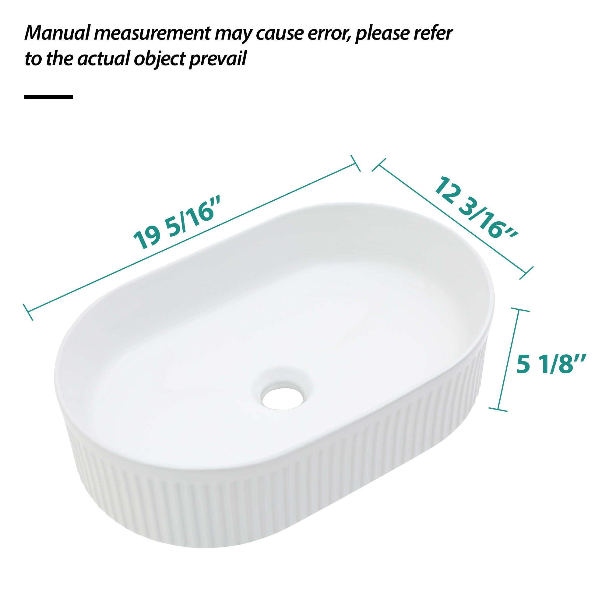 Vessel Oval Bathroom Sink - White by HouseOfZazla