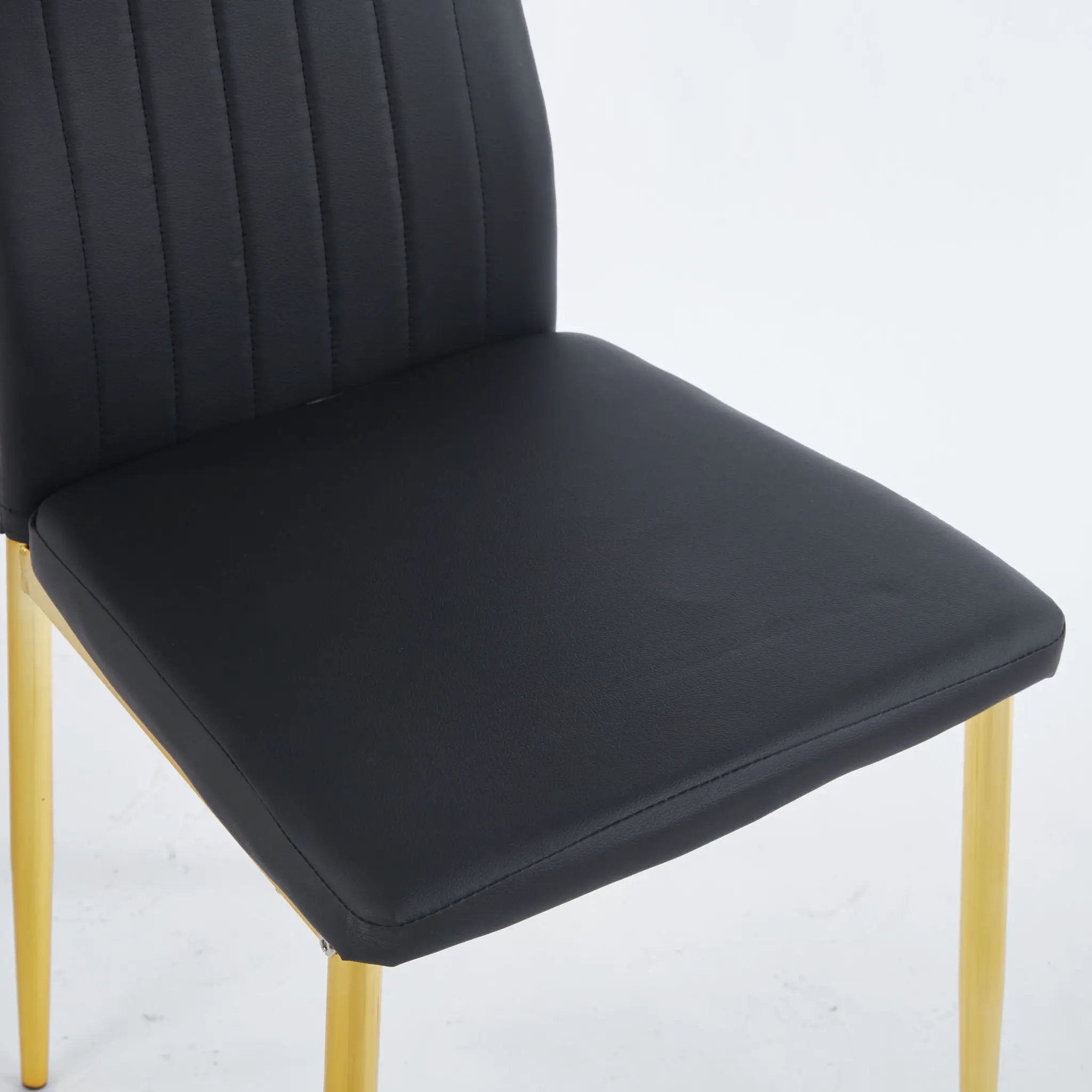 Dining Chair (Set of 4) - Golden Black by HouseOfZazla