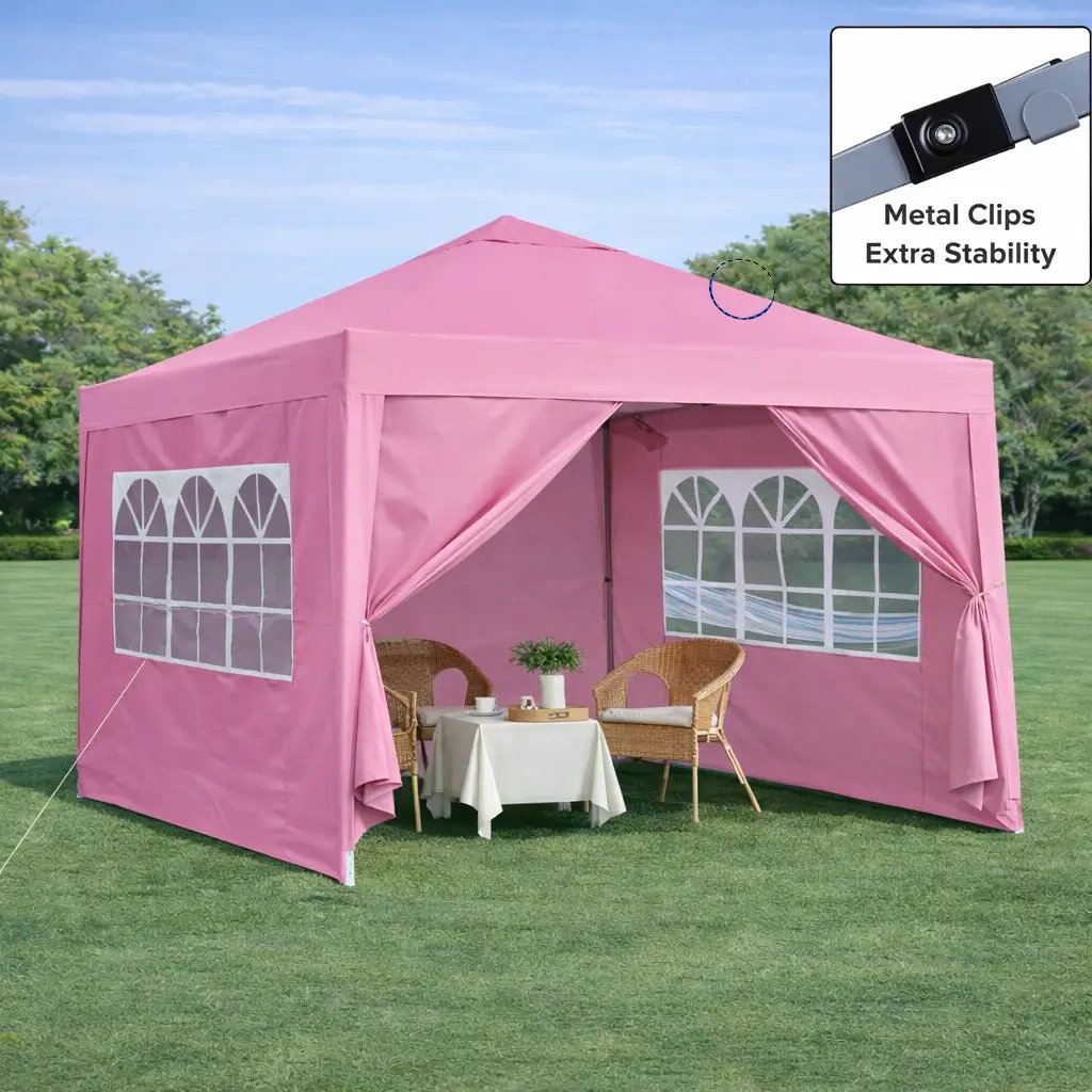 Outdoor 10x10 Ft Pop Up Gazebo Canopy Tent with Removable Sidewalls by HouseOfZazla