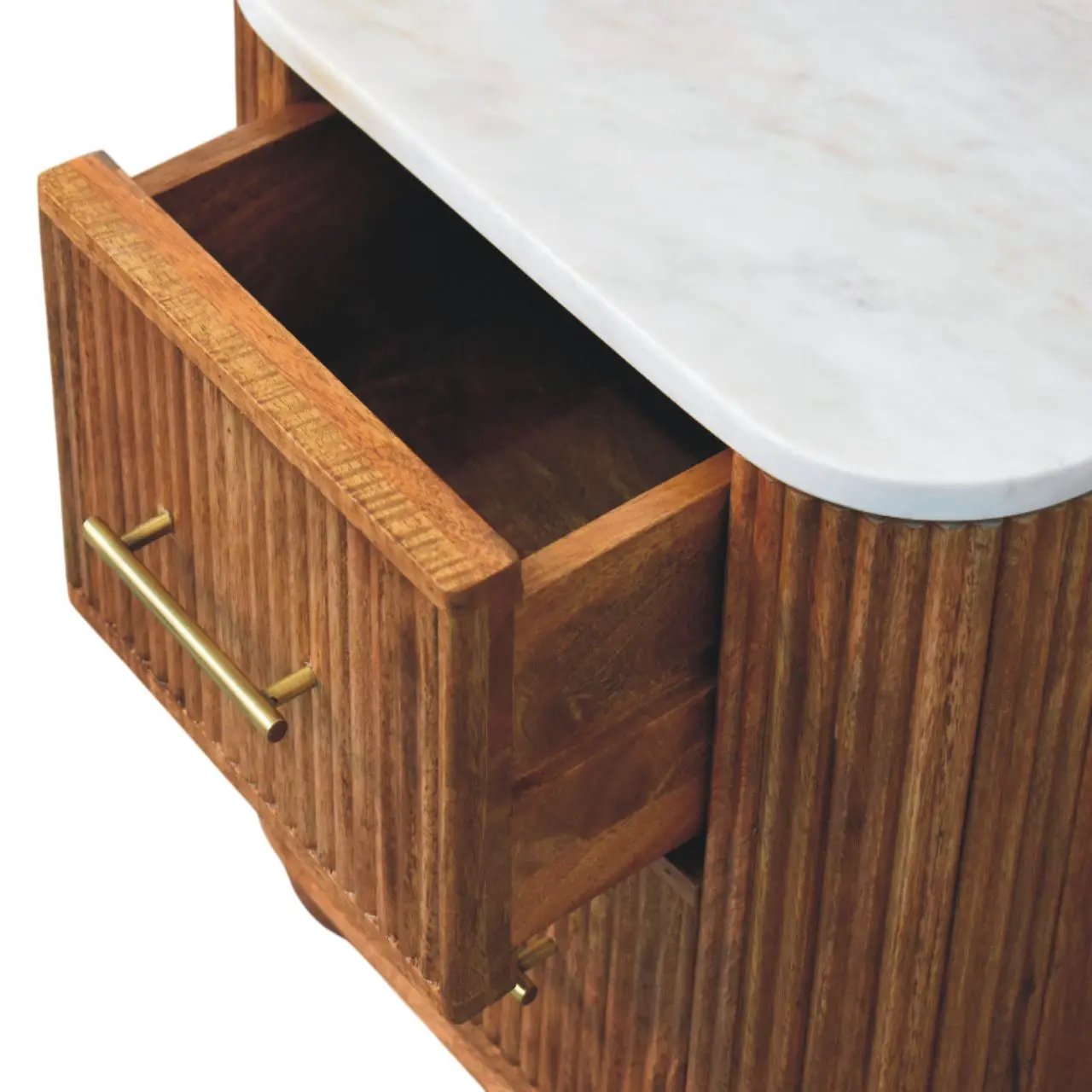 Artisan Furniture Solid Wood Aurora Marble Nightstand by HouseOfZazla