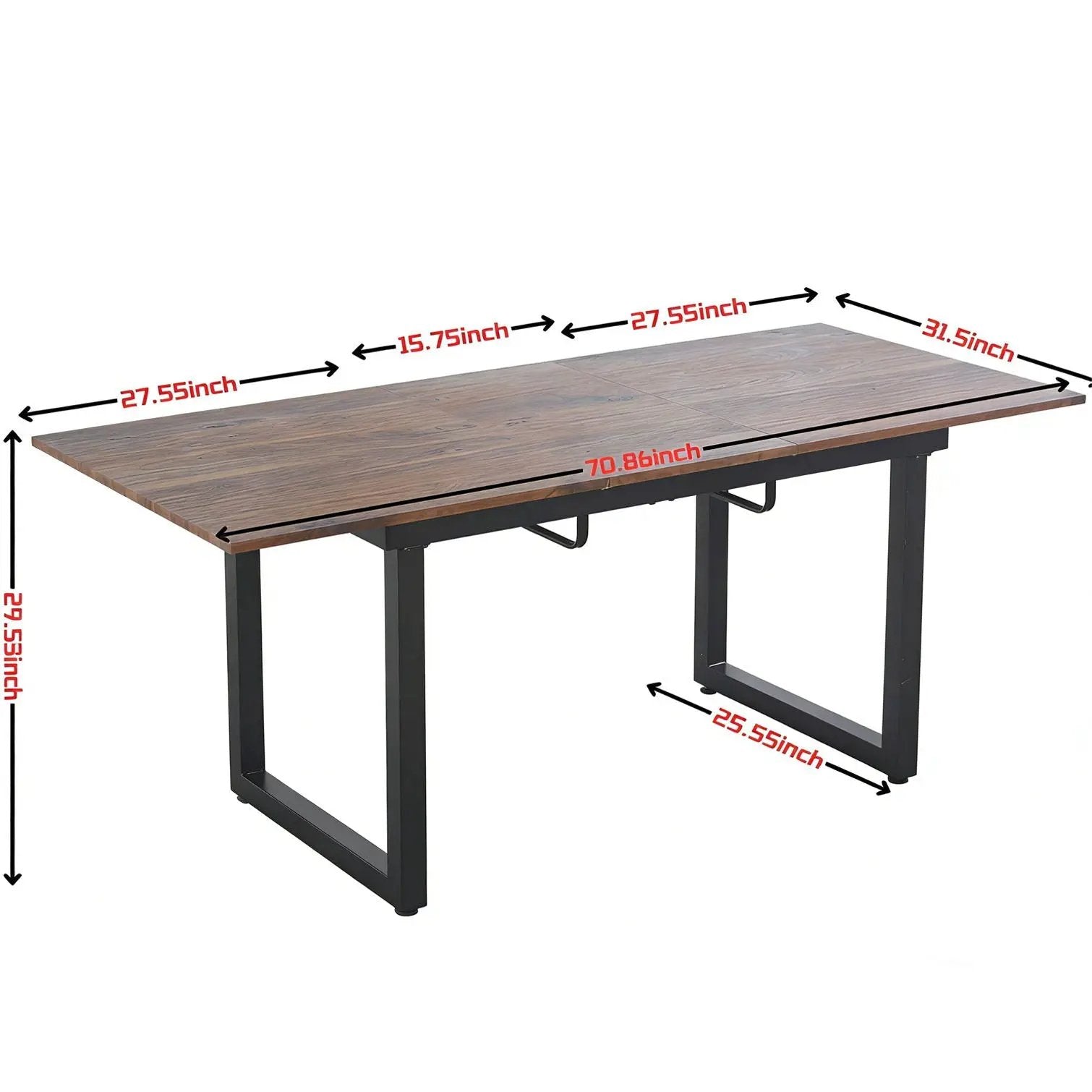 Square Extendable Dining Table With Metal Legs by HouseOfZazla