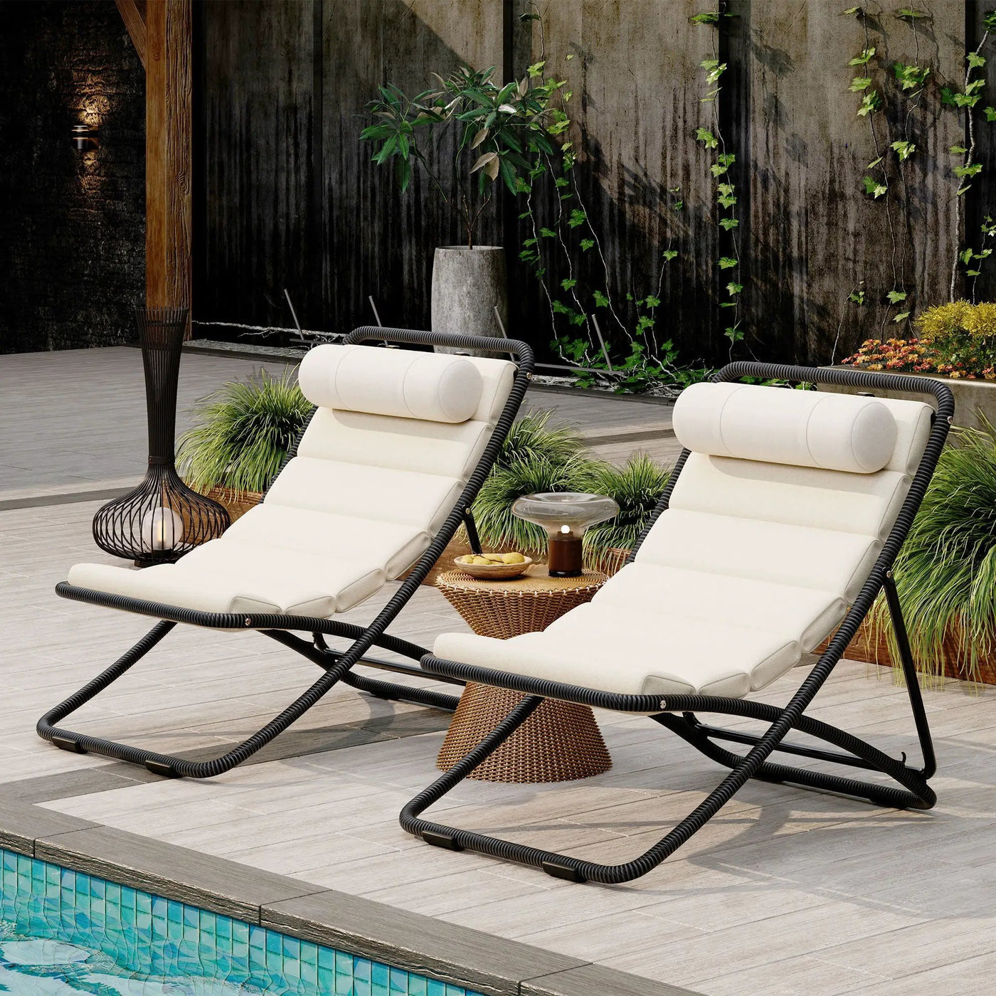 Outdoor Folding Chair With Adjustable Backrest (Set of 2) by HouseOfZazla