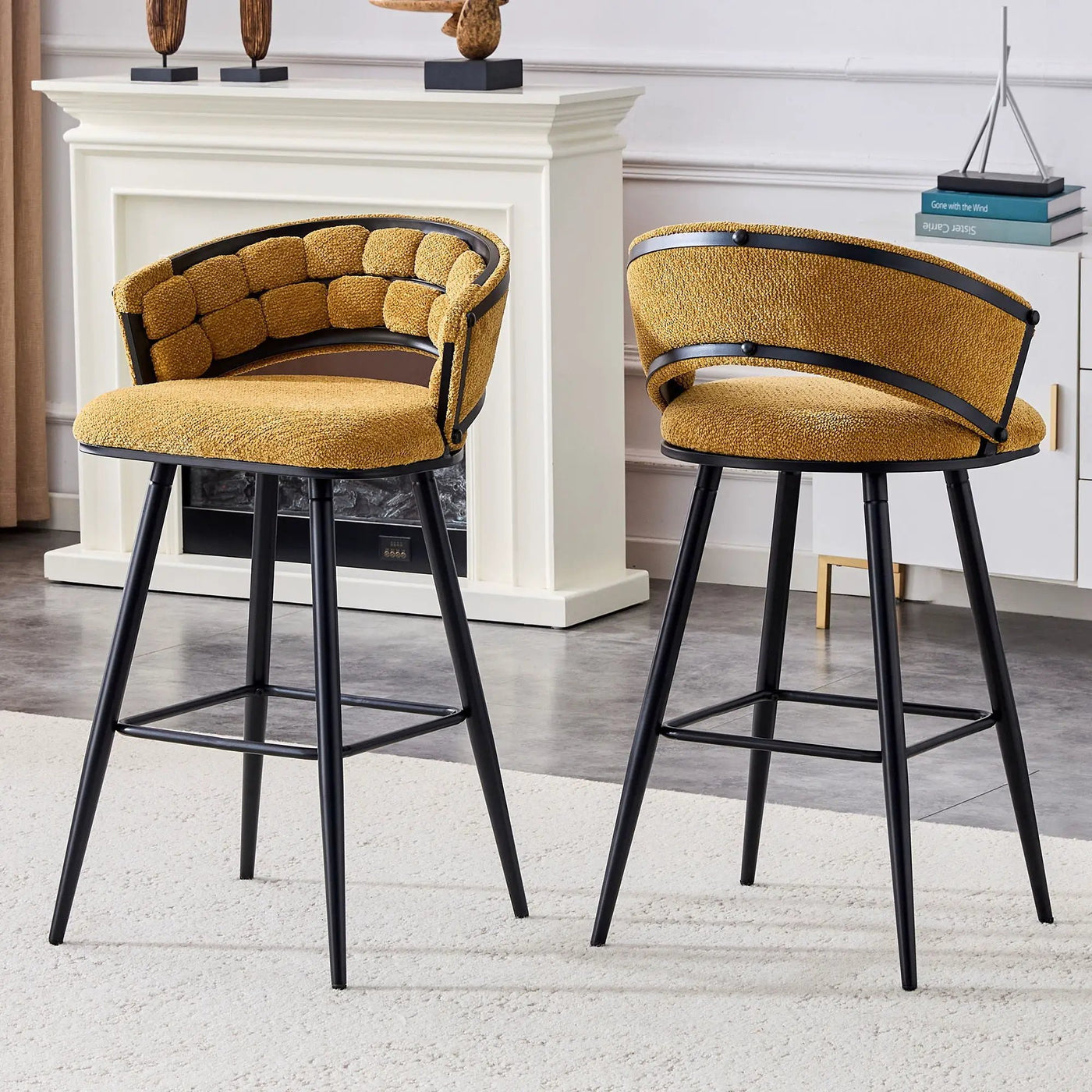 Bar Stools, Kitchen Island Counter Height Stools (Set of 2) by HouseOfZazla