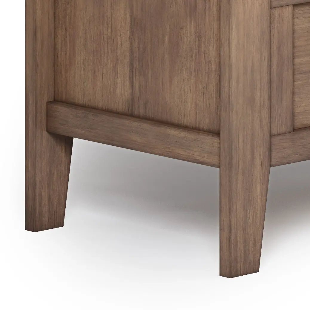Adams - Entryway Storage Bench - Rustic Natural Aged Brown by HouseOfZazla