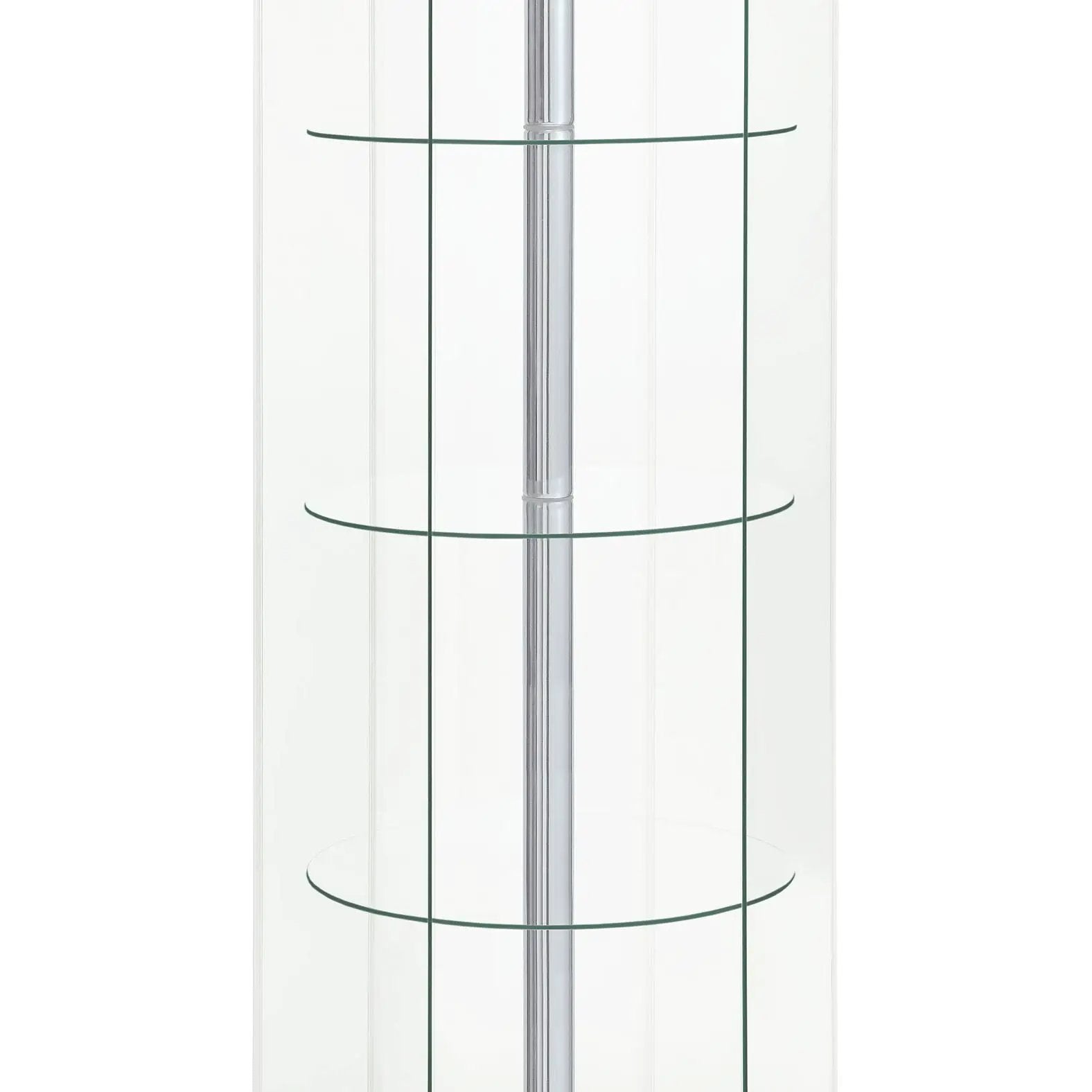 Tenley - 4 Shelf Curio Cabinet With Hexagonal Design by HouseOfZazla