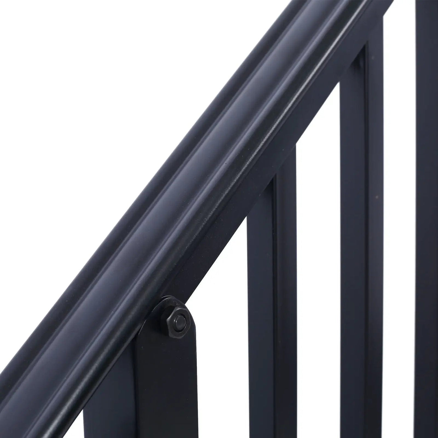 Handrails For Outdoor Steps, Fit 2 Or 3 Steps Outdoor Stair Railing, Wrought Iron Handrail, Flexible Porch Railing, Transitional Handrails For Concrete Steps Or Wooden Stairs by HouseOfZazla